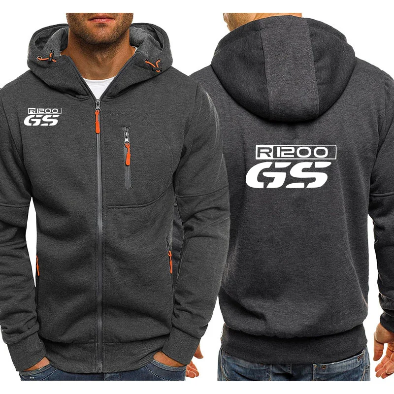 thumbnail image 1 of Sudadera con capucha y cremallera para hombre GS R1200, moda, aventura en motocicleta, R1200 GS, sudadera GS, R 650, 800, 1150, 1200, sudadera con capucha con bandera de F1 para hombre, 1 of 4