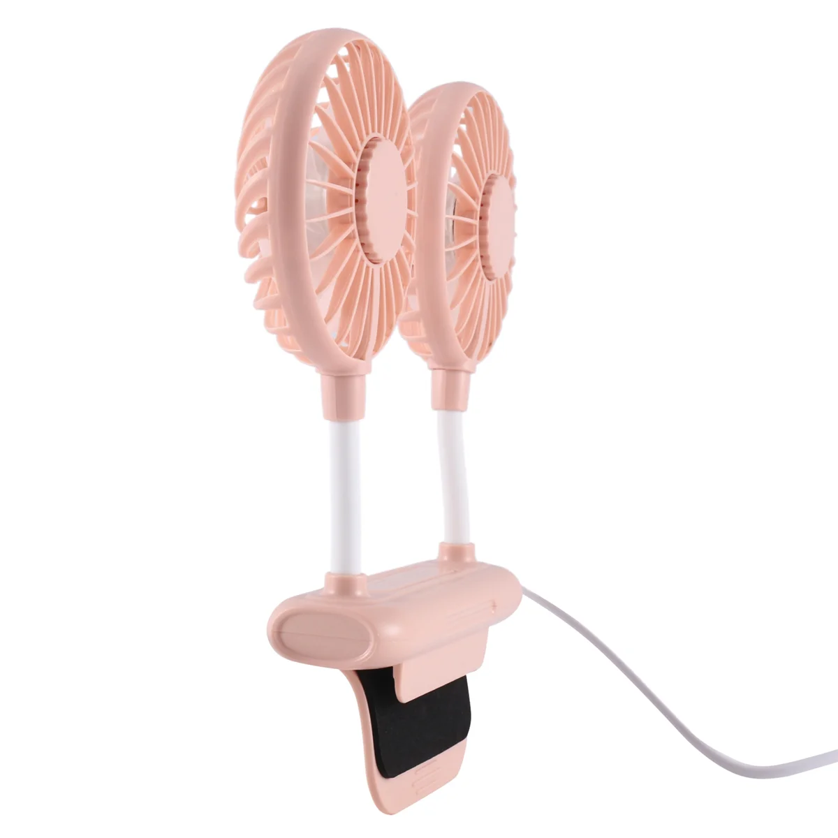 

Маленький настольный вентилятор с питанием от USB, мини-вентилятор для офисного ноутбука, 3 скорости, настольный охлаждающий вентилятор с регулируемым зажимом, розовый