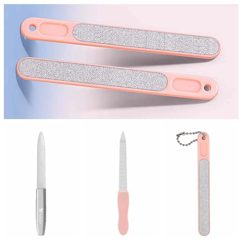 Nail Sanding Double Sided Nail Files Manicure Tools Gel Buffing Cuticle Pusher Accessories Smoothing Polishing