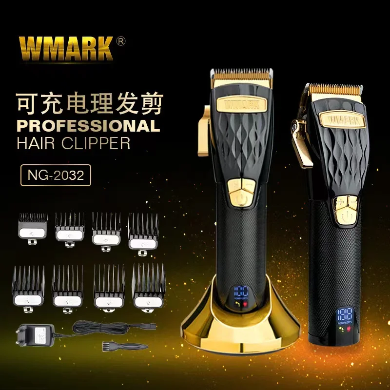 

WMARK NG-2032 2033 Professional Men's Hair Cutting Machine Kits LCD Display Hair Trimmer Machine with Seat Charger Hair Clipper