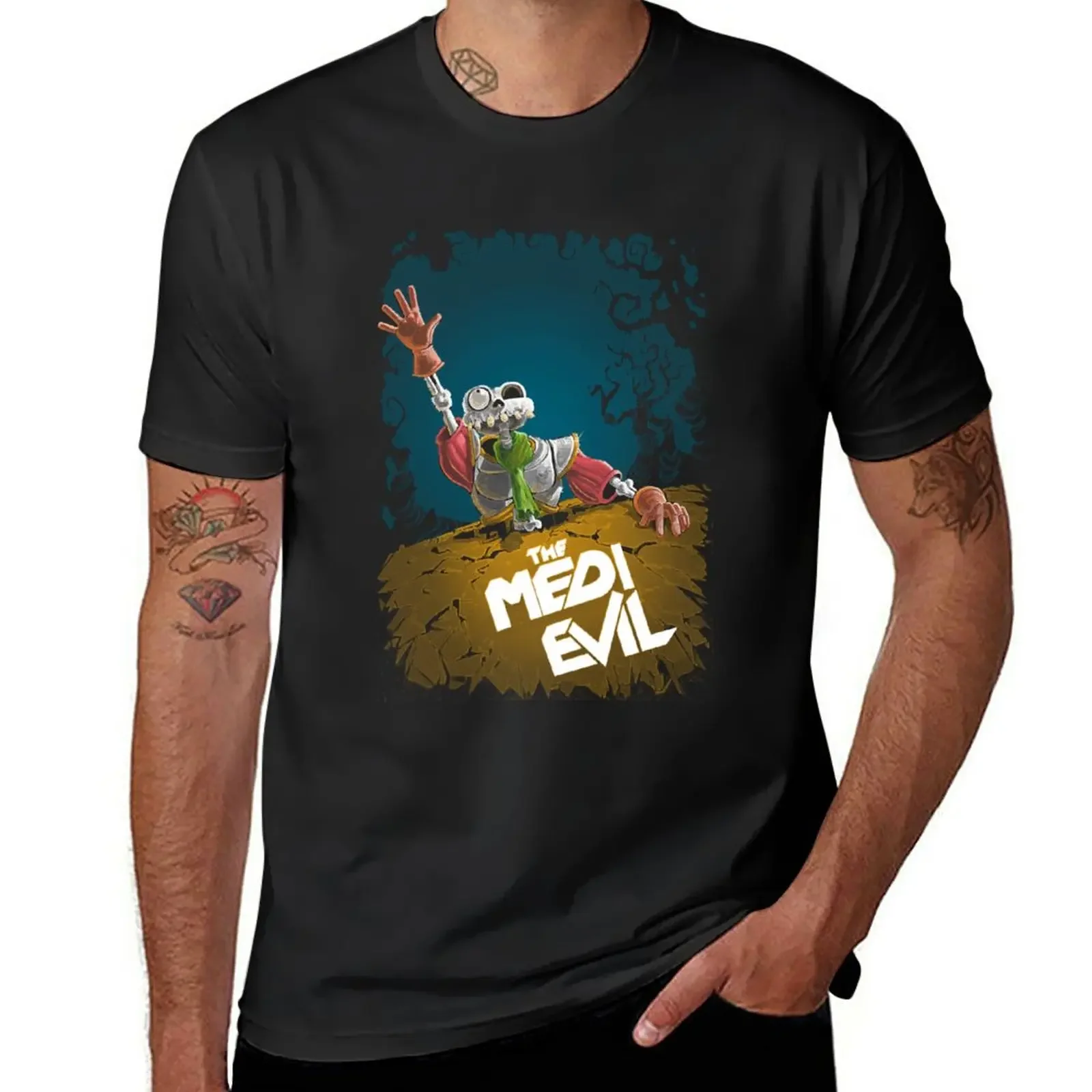 La Maglietta Medievil Graphics T-Shirt In Cotone Da Uomo Vintage Sweat