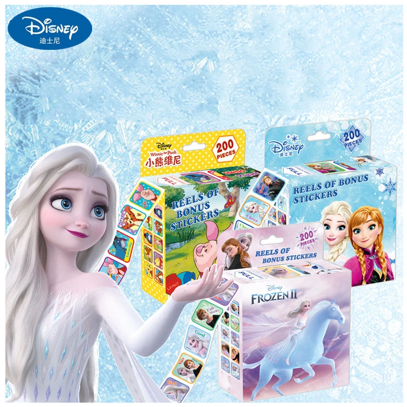 Stickers Disney La Reine des Neiges & Winnie l'Ourson - 200 Pièces