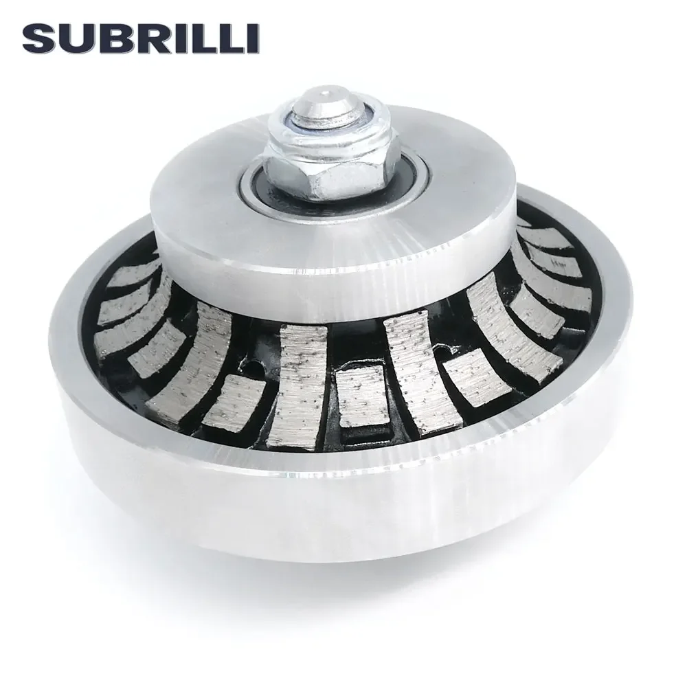 SUBRILLI Diamond Profile Wheel B10 Sintering Segmented Demi Bullnose Type For Stone Granite Marble Edge Hand Router Bit M14 5/8