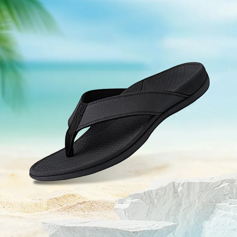 Men Orthopaedic Sandals with Arch Support Supportive Beach Slippers Comfortable Walking Slippers Non Slip for Outdoor Beach