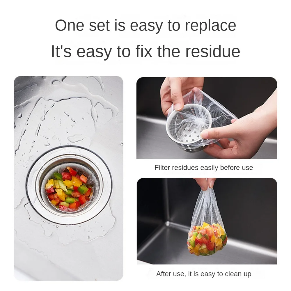 Disposable Kitchen Sink Filters Sewer drain anti-blocking garbage bag Pool Leak Mesh Bag mesh strainer Sink Garbage Net