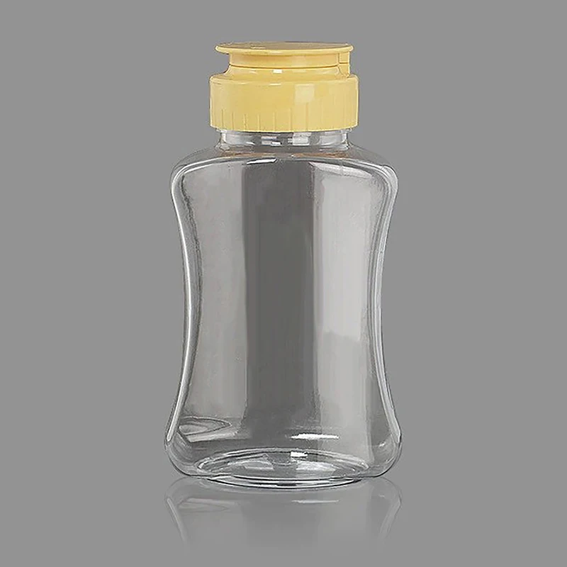 Plastic Honey Squeeze Bottle Condiment/Ketchup Dispensers Flip Cap Refillable Syrup Jars Leakproof Containers Squeezable Bottles