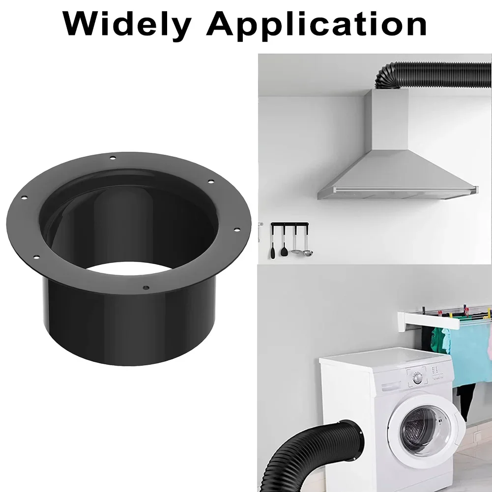 1pc ABS Wall Flange Connector for Ventilation Pipe Air Ducting Connection Round 100mm 125mm 150mm Flange Connector
