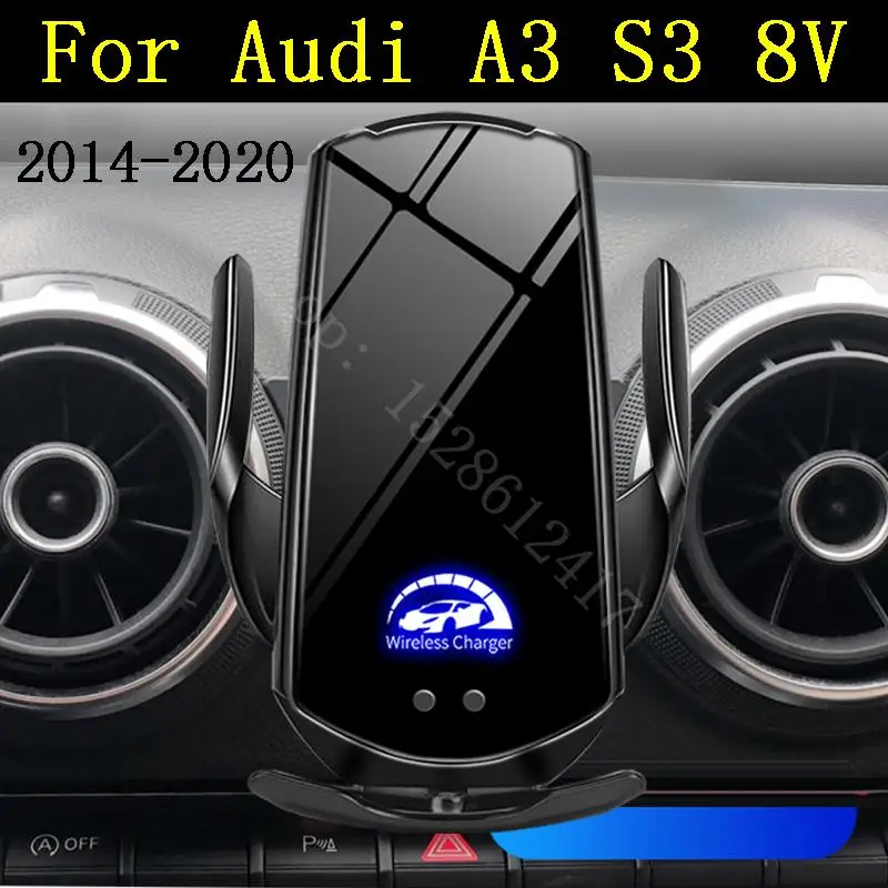 

Car Phone Mount Holder For Audi A3 S3 8V 2014-2020 Wireless charging Interior Special Mount Navigation Bracket Accessories