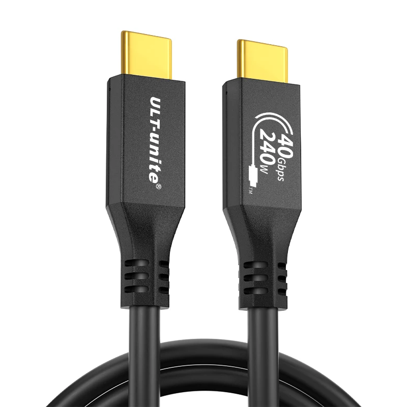 Cavo USB4 Da USB C A C 240W – 40 Gbps, 8K@60Hz, Cavo Dati E Ricarica, Compatibile Thunderbolt 4/3, 1,5m