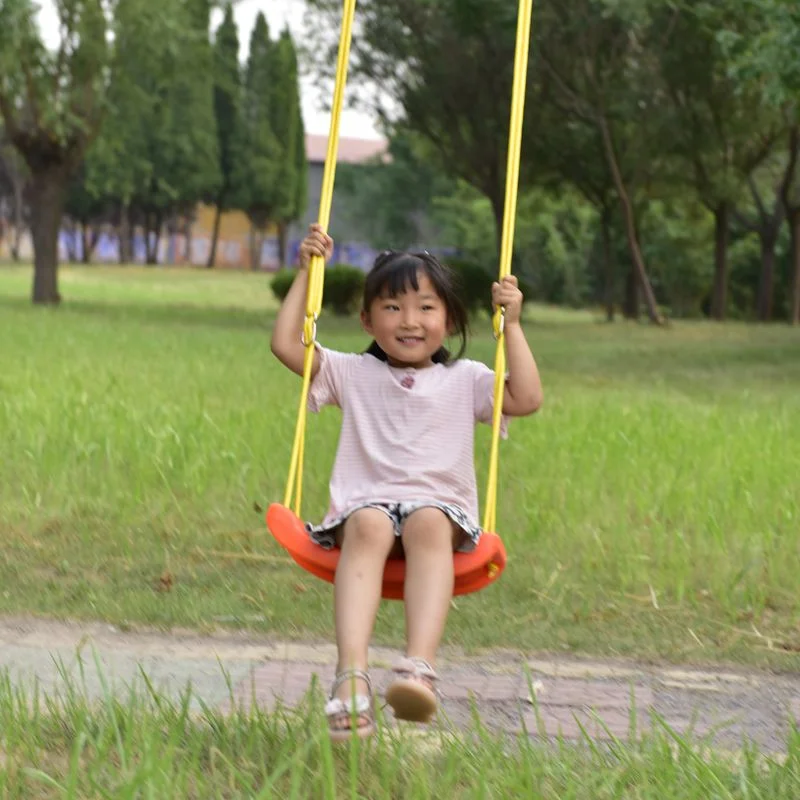 

Indoor Outdoor Rainbow Curved Board Swing Chair Flying Garden Swing Hanging Seat with Height Adjustable Ropes Patio Furniture