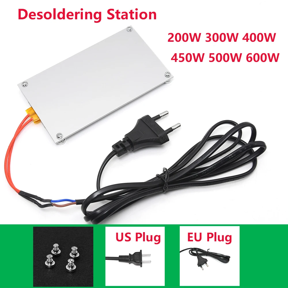 H 722 Heating Soldering Chip Rectangle Aluminum Desoldering BGA led lamp desoldering station PTC Split Plate 300W 400W 500W 600W