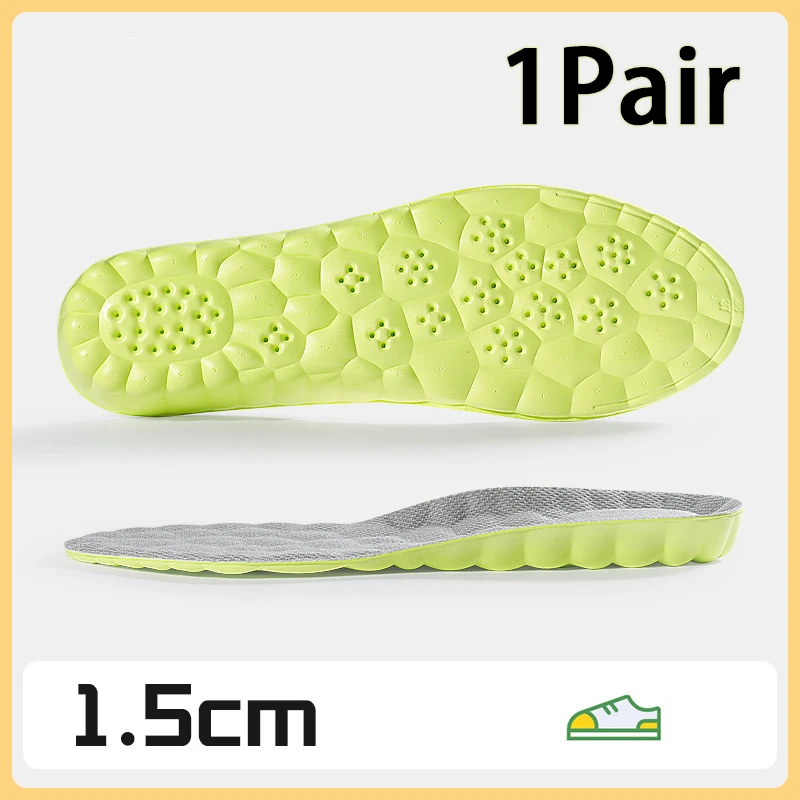 Arch Support Insoles 1Pair Height Increase Breathable Shock Absorbing Sports Soft Comfortable Shoe Pads