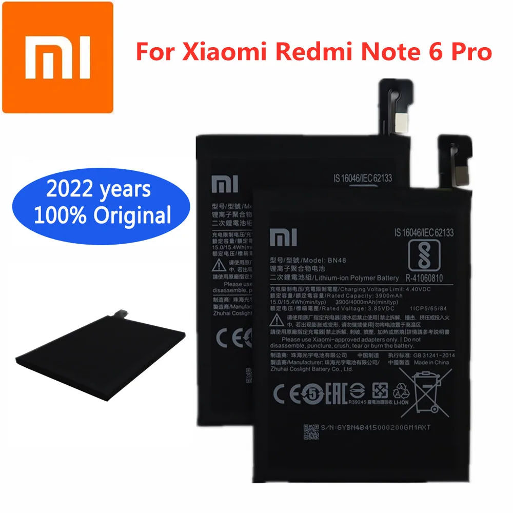 

Аккумулятор BN48 Xiaomi BN48 для Xiaomi Redmi Note 6 Pro, 2022 мАч