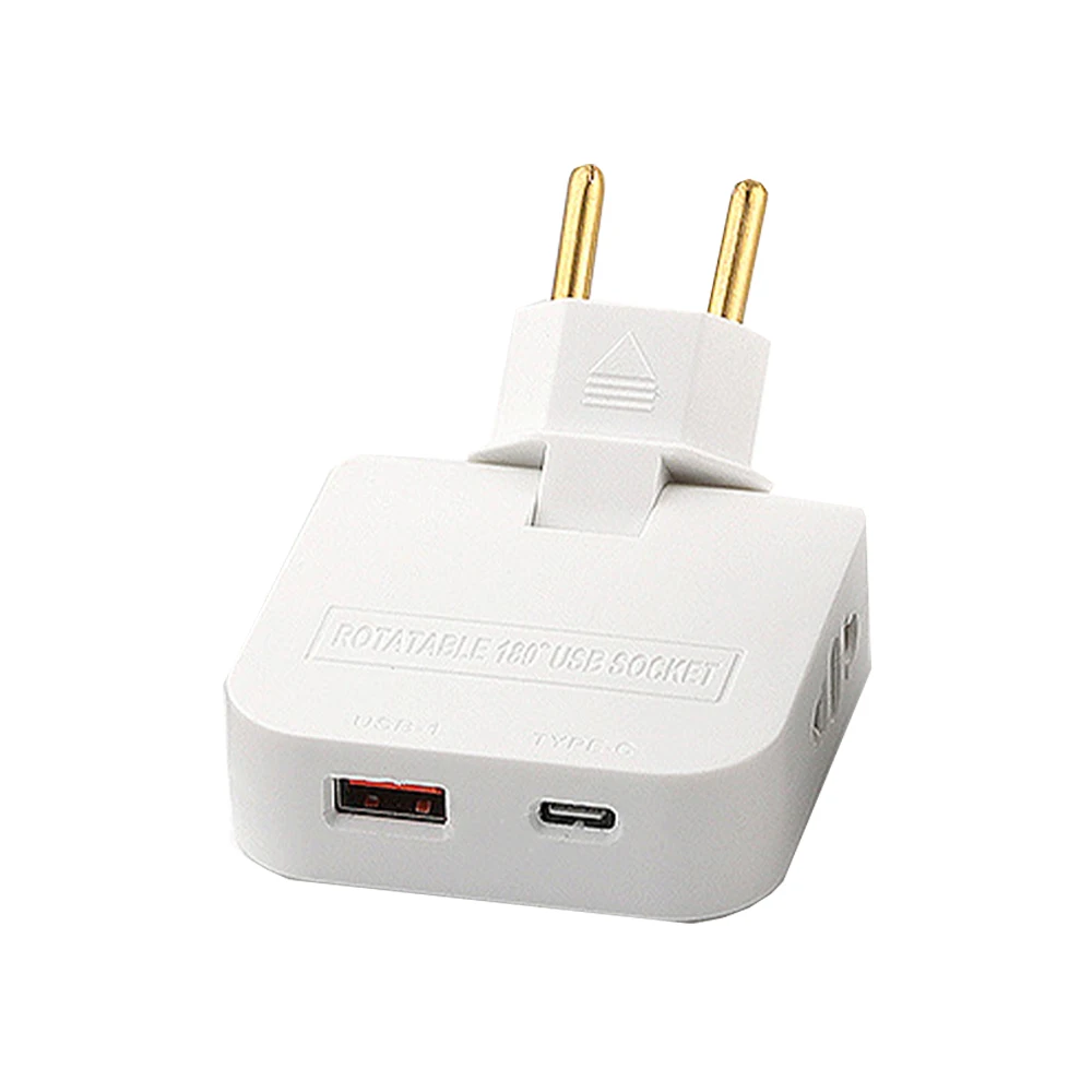 ตัวเลือกสินค้า อะแดปเตอร์ EU พับได้ 4 แบบ ชาร์จ USB & Type C