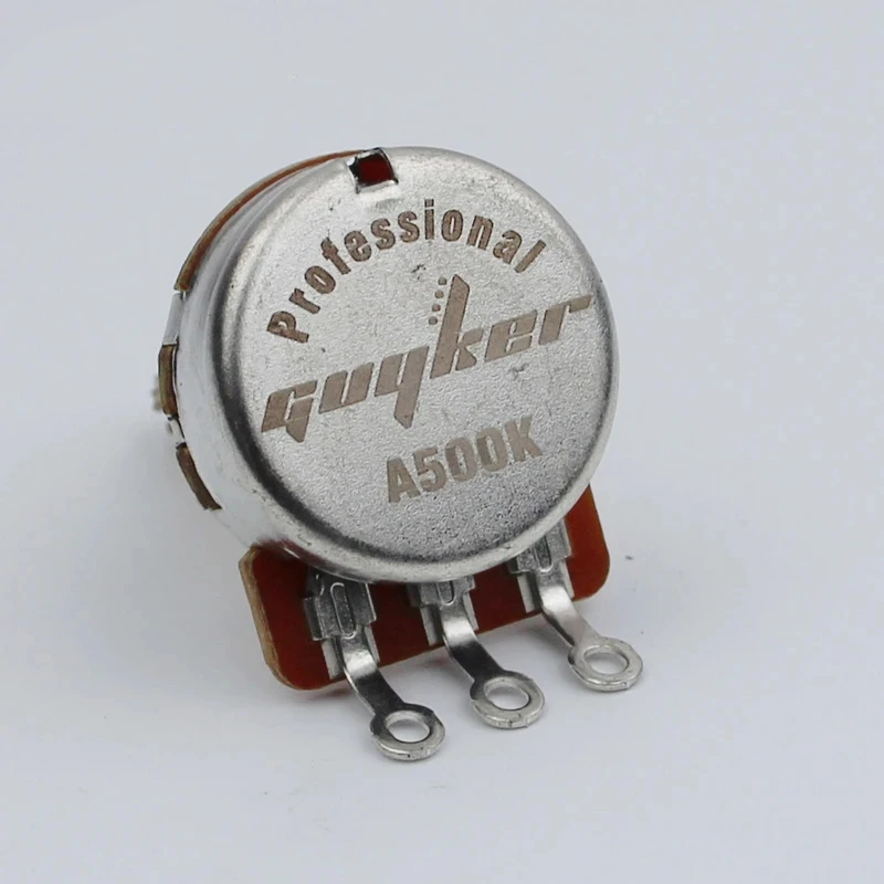 Guyker A500K Messing-Basspotentiometer mit langer Achse, A250K Basspotentiometer mit kurzer Achse. Ein detailliertes Maßdiagramm finden Sie im Anhang.