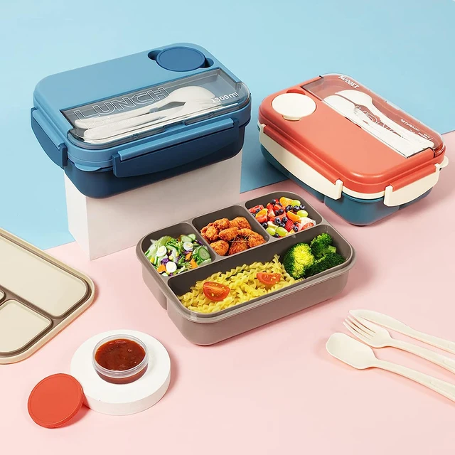 UMAMI® ⭐ Premium Bento Lunch Box Con Vaschetta Condimento & 3 Posate - Porta Pranzo Ermetico A 2 - Foto 7