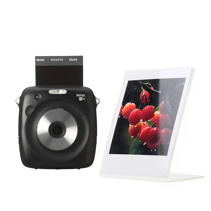 1-2 szt. 5&quot ramka na zdjęcia w kształcie litery L akrylowy przezroczysty mini stojak do aparatu Fujifilm Instax Square SQ6 SQ10 SQ20 udostępnij SP3Print