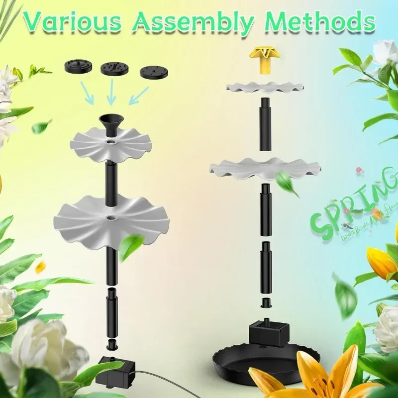 Triple split solar fountain direct drive water pump for garden courtyard outdoor decoration bird bath solar fountain pumps solar fountain solar fountain pump water fountain solar water pump