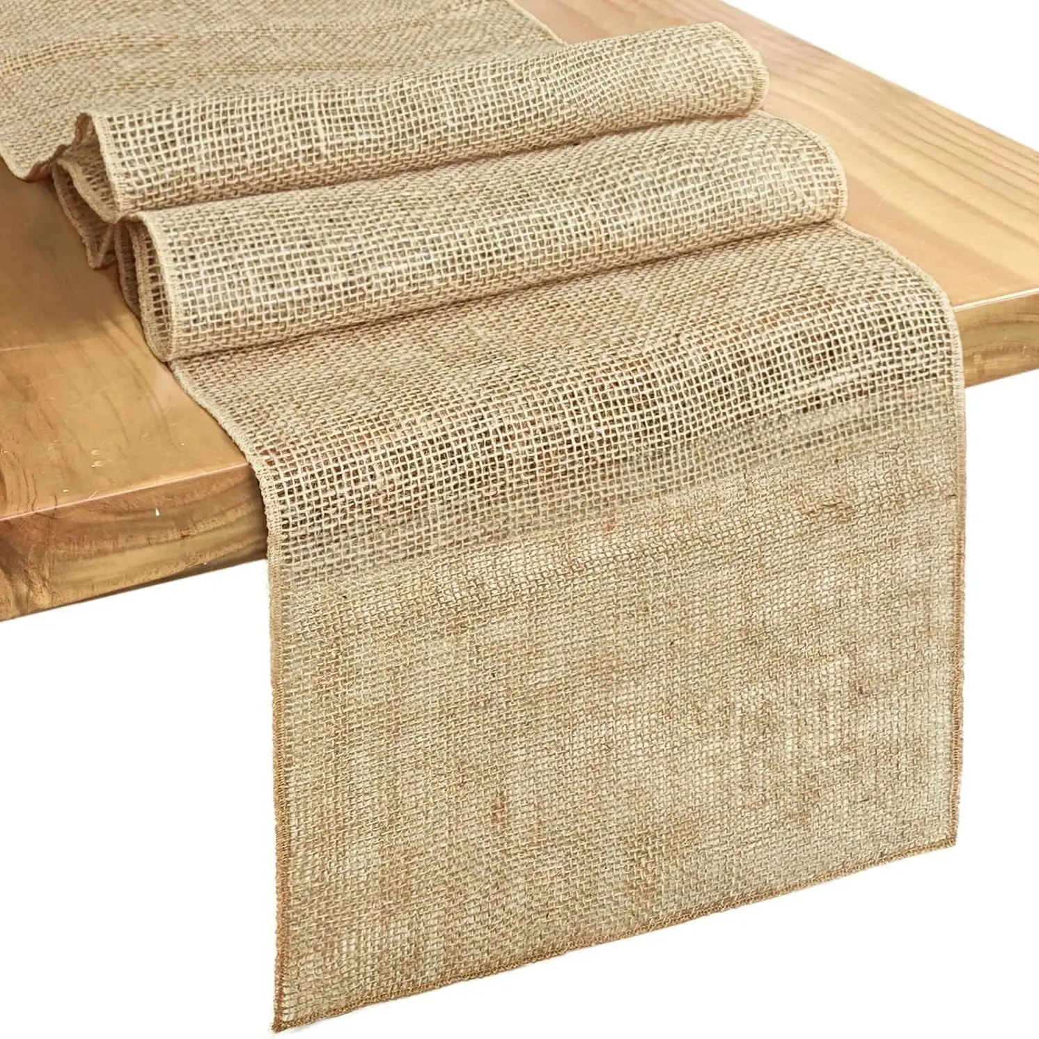 Burlap Table Runner Natural Farmhouse Jute Table Runner Thanksgiving Rustic Table Runner for Home Dining Christmas Table Decor