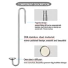 ZRDR Aquarium CO2 Diffuser Stainless Steel Material Atomizer Ceramic Disc Refiner, Used For Aquatic Plant Growth Accessories 3