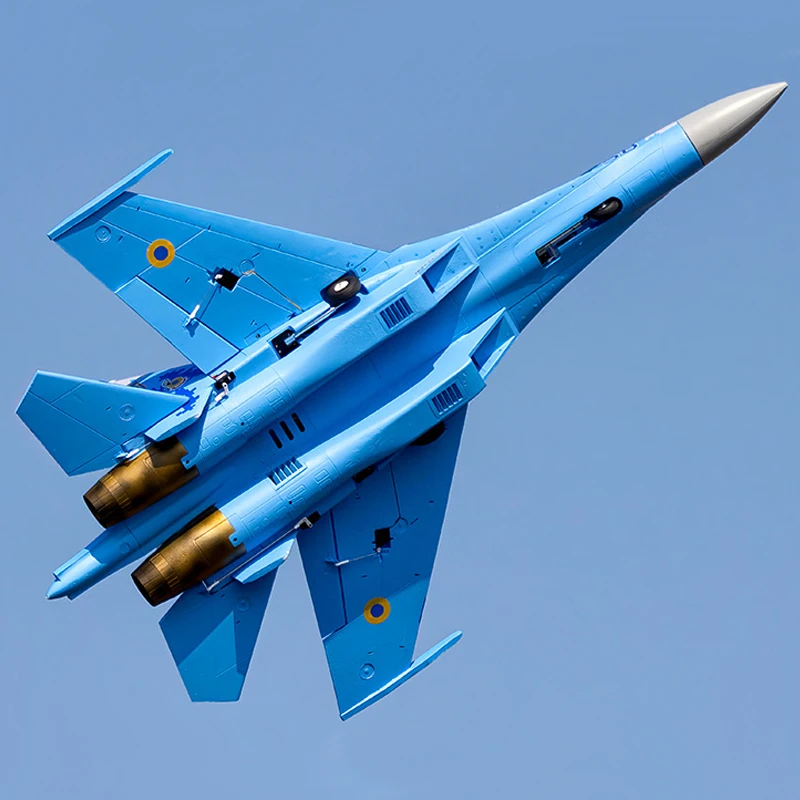 6 CH FlyFans Ukrainian Digital SU-27 Twin 64mm RC EDF Jet PNP Version Plane 5