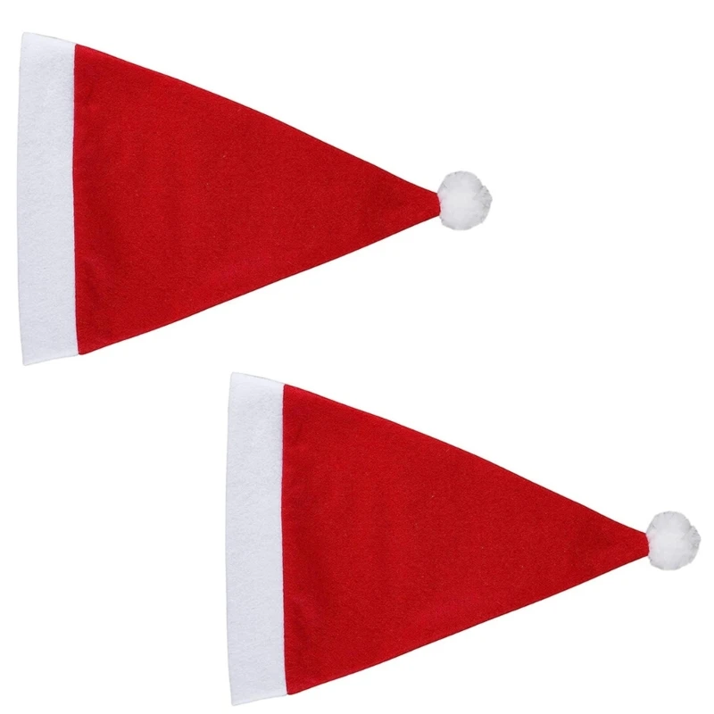 

Christmas Santa Hat with White Trim Multicolored Christmas Hat Supplies