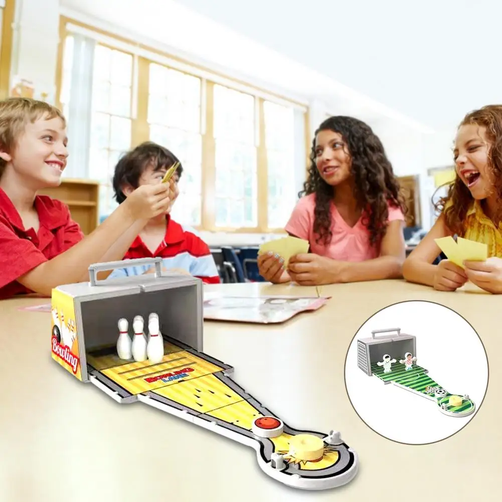 

Children's Gift Mini Bowling Game Parent-Child Interactive Foldable Bowling Toy Set Desktop Children's Football Toy Board Game