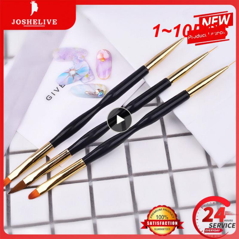 1~10PCS French Stripe Nail Art Liner Brush Set Tips Ultra-thin Line Drawing Pen Dual End UV Gel Painting Brushes Manicure Tools