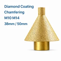 Foret diamanté à chanfreiner M10 M14, outil de meulage pour l'élargissement et le chanfreinage des trous de 38 mm/50 mm pour granit, marbre et carrelage 1