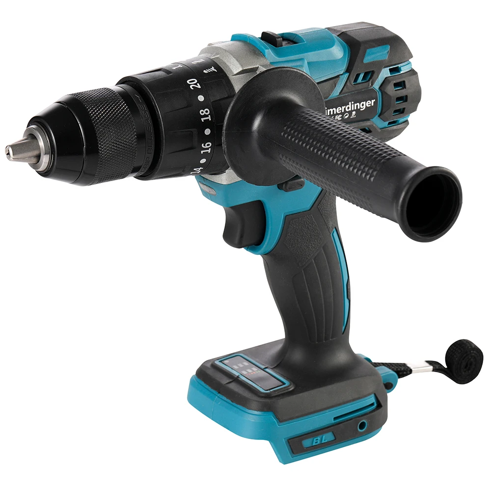 Brushless Cordless Drill, 120Nm Torque Electric Drill for Makita Battery, 1/2" Driver-Drill,2 Variable Speed Drill 2