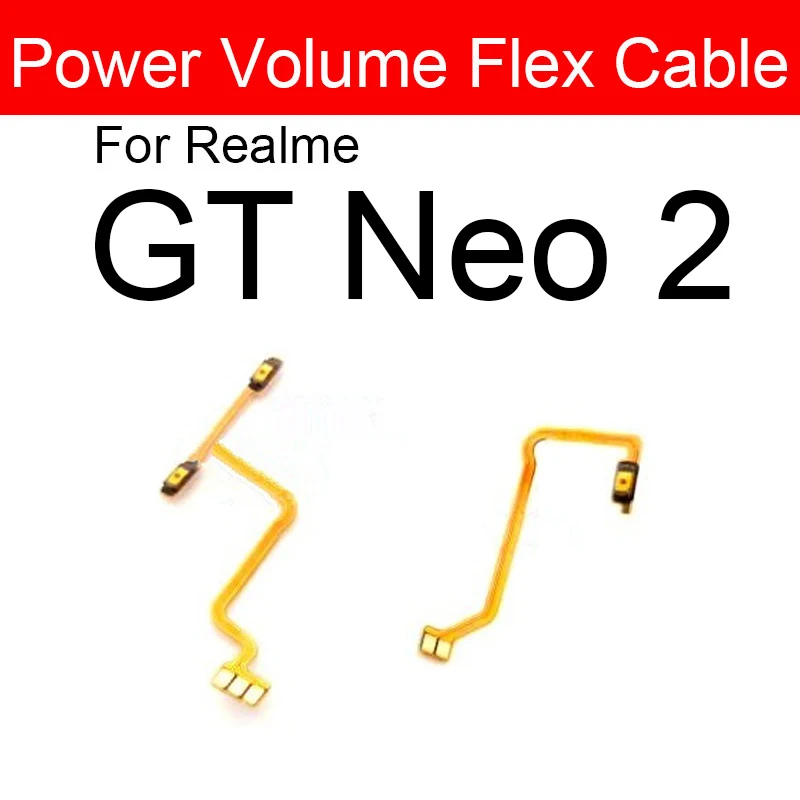 Фото Кнопки питания и громкости, гибкий кабель для Realme GT NEO Neo 2 2T GT Master Explorer, включение и выключение питания, боковые клавиши переключения громкости, гибкий №3