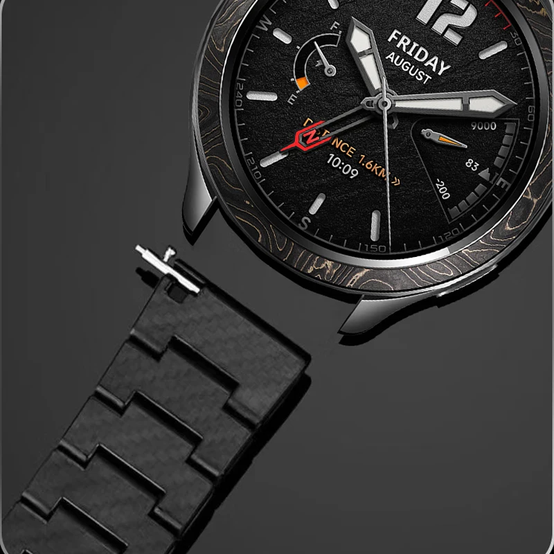 Premium Carbon Fiber Strap - 22mm Replacement Wristband Bracelet