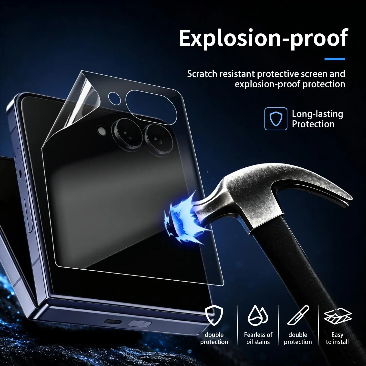 Enhanced Privacy Hydrogel Screen and Lens Protector for Samsung Galaxy Z Flip Series