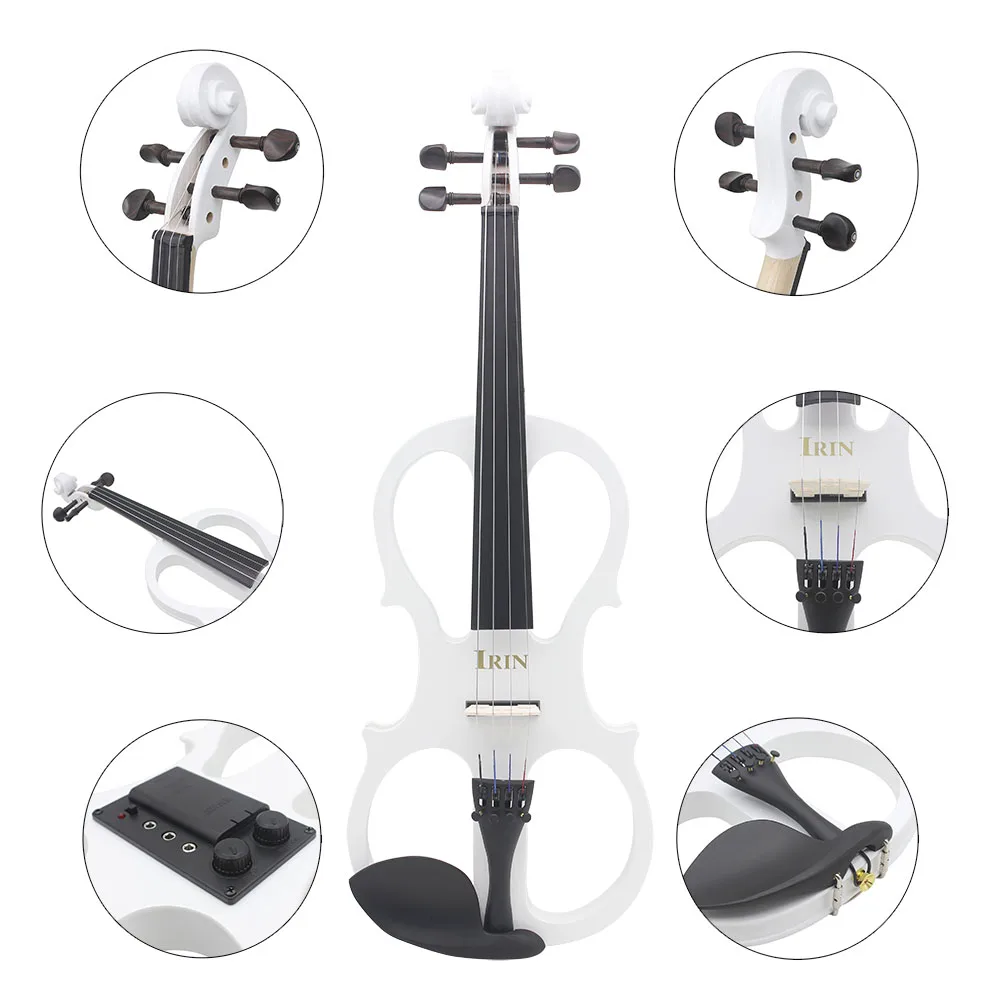 Professional 4/4 Electric Violin Maple Body Electro Violin Silent Fiddle With Case Cable Headphone Parts & Accessories