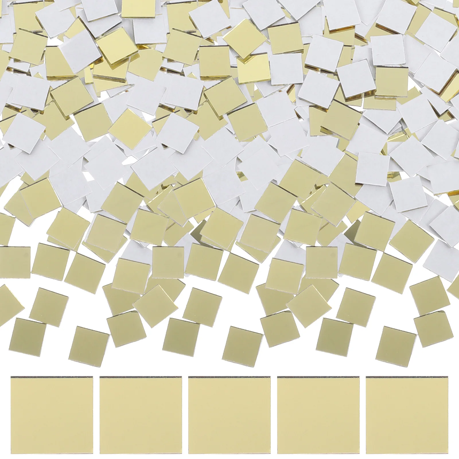 

Mosaic Patch Crystal Marbles Square Shape Gems Picture Frame Tiles Birthday Decoration for Girl