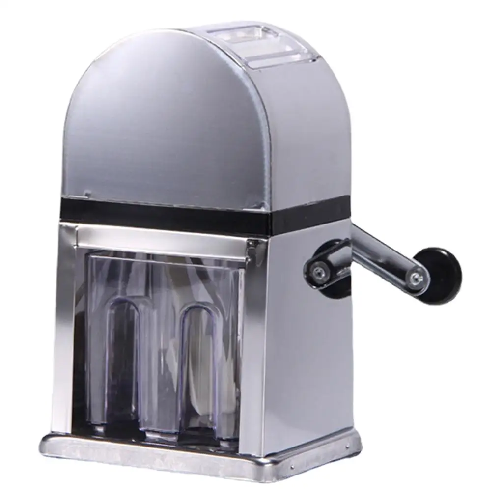 Portable Manual Ice Shaver Block Shaving Machine Crusher Snow Cone Maker