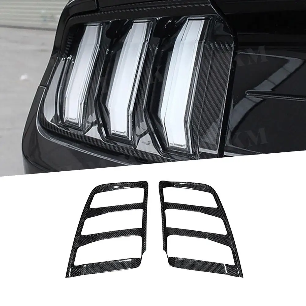 

Carbon Fiber Tail Light Lamp Cover Trim Replacement For Ford Mustang 2018‑2021 2014-2017 Car Bodykits