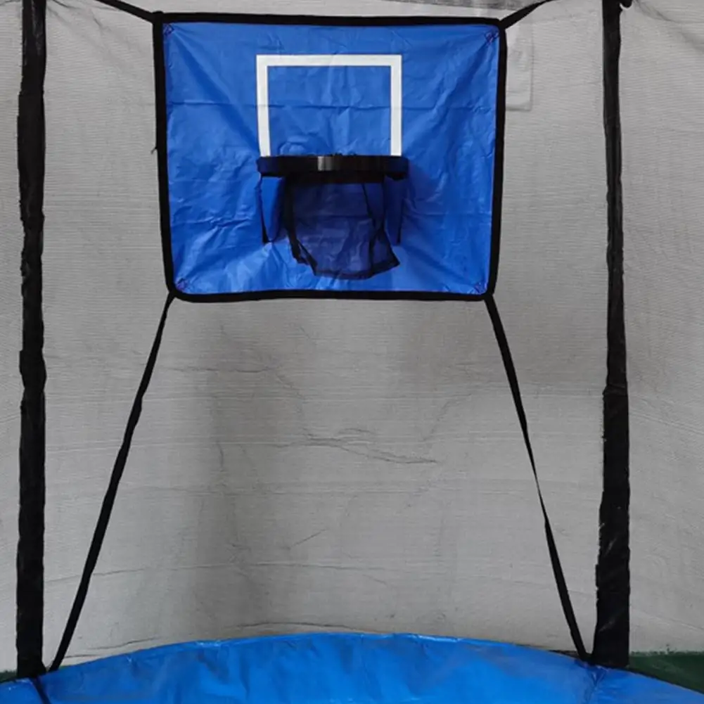 1 Set Trampoline Basketball Hoop Set Mini Hoop For Kids With 3 Mini Balls Pump Soft Material Basketball Goal For Children