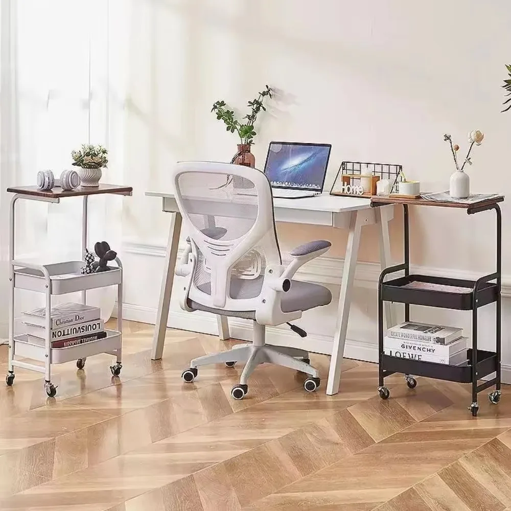 Mobile Storage Rack Floor Standing Multi-layer Bathroom Kitchen Living Room Storage Rack with Wheels
