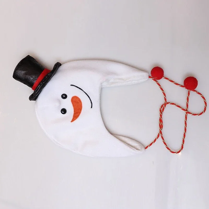 Kid Christmas Plush Hats Cartoon Snowman/Reindeer/Santa Puff Ball Santa Caps Cosplay Party
