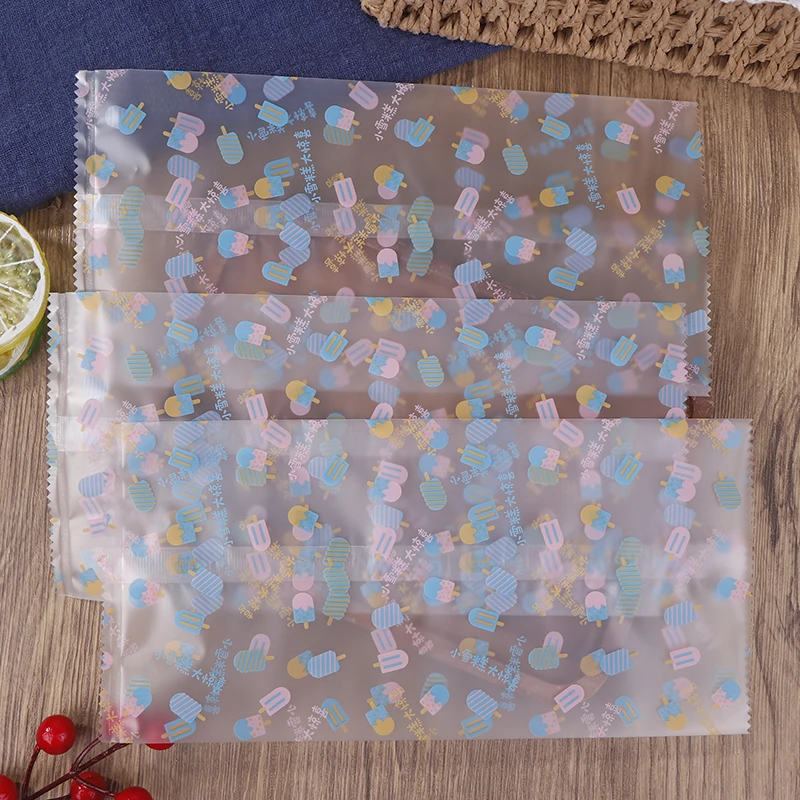 100Pcs Transparent Frosted Ice Cream Bag Homemade Popsicle Plastic Bag Handmade Transparent Ice Cream 7 Sizes Available