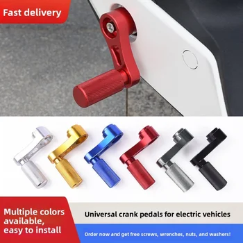 Pedali staccabili per bicicletta elettrica modello CNC, realizzati in alluminio, accessorio universale per moto e scooter.