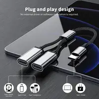 Portable USB C Male To Double USB C Female Splitter USB Y Splitter Cable Type C Hub For Type C Devices Gaming Handle - Image 2