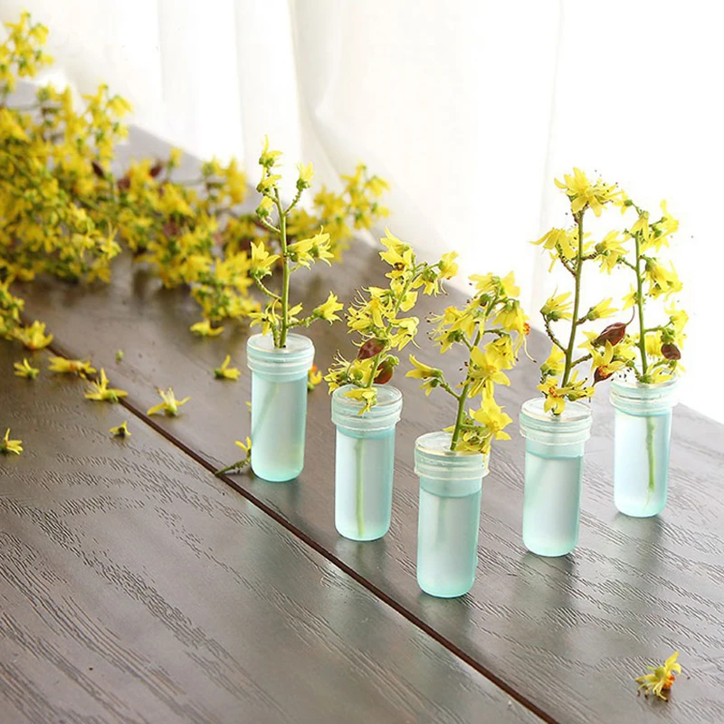 Flower Storage Tube Buckets 20Pcs for Cut Flowers Florist Supplies Floral Tubes Plastic Vase Crafts Toddlers Vials Water plastic flower tube