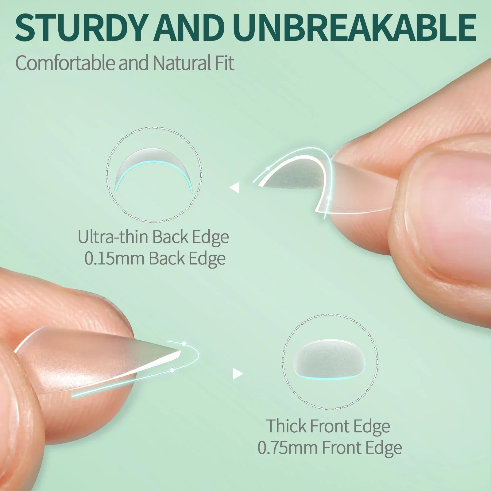 Fake Nails 150pcs Half Cover Short Full Cover 15 Sizes for Nail Extension No C Curve False Nails Art Home DIY Salon