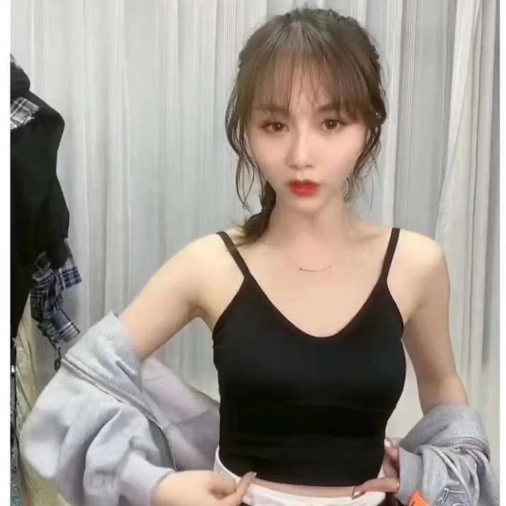 Women's Tube Top Solid Tank Seamless Underwear Female U Back Short Tops