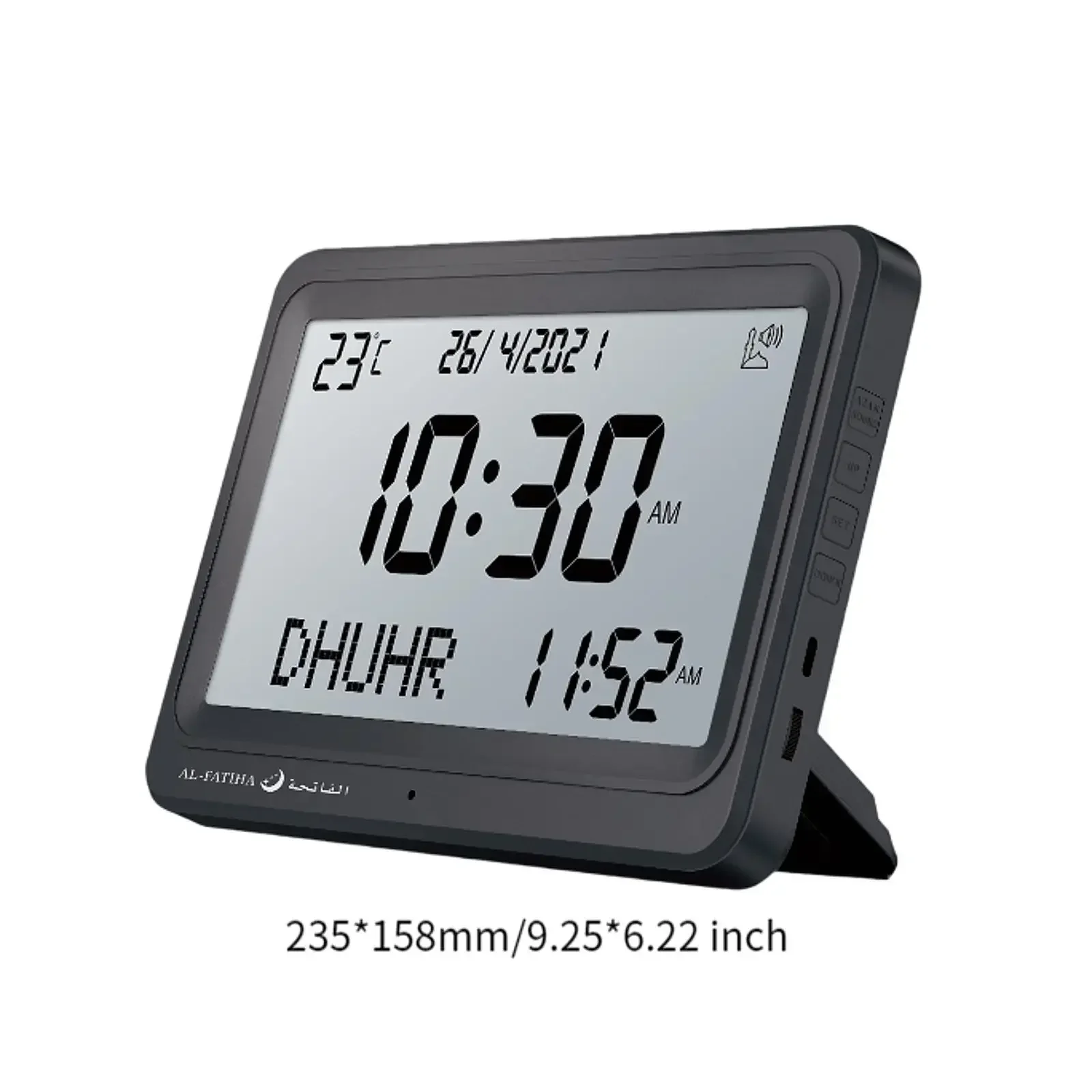 Azan Clock LCD Screen 8 Athan Sounds Calendars Muslim Prayer Desk Home Festival Birthday Decoration Office Household Supplies 6