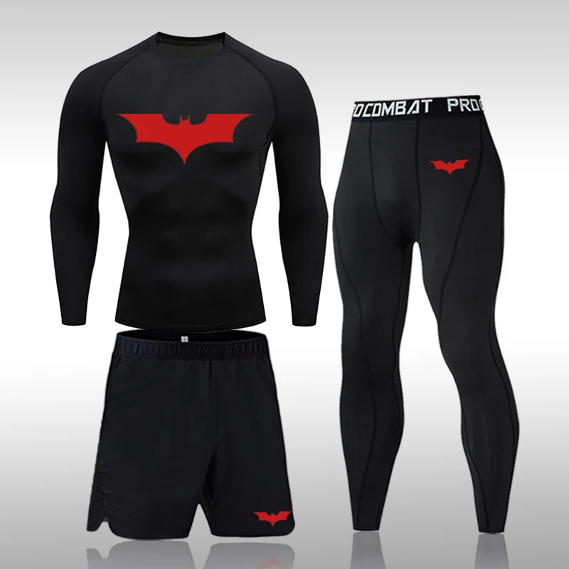 Sportswear Quick Dry Rashgard Sport Shirt Men Compression Pants Gym Running Shirt Men Fitness Leggings Clothes Tight Suit sports suit