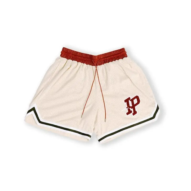 New summer fashion men's shorts patchwork embroidered casual quarter pants IP letter mesh quick drying sweatpants