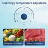 7.7 Cu.Ft Refrigerator with Freezer, Apartment Size Fridge with Top Freezer, 2 Doors,5 Settings Temperature Adjustable, 5